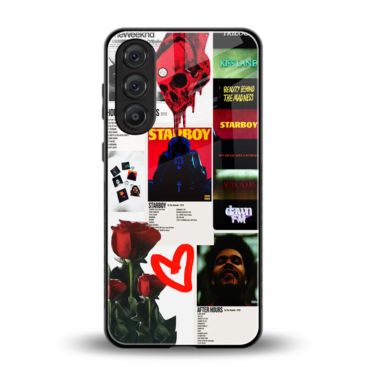 Starboy Collage back phone cover | glass case for samsung galaxy m36 5g