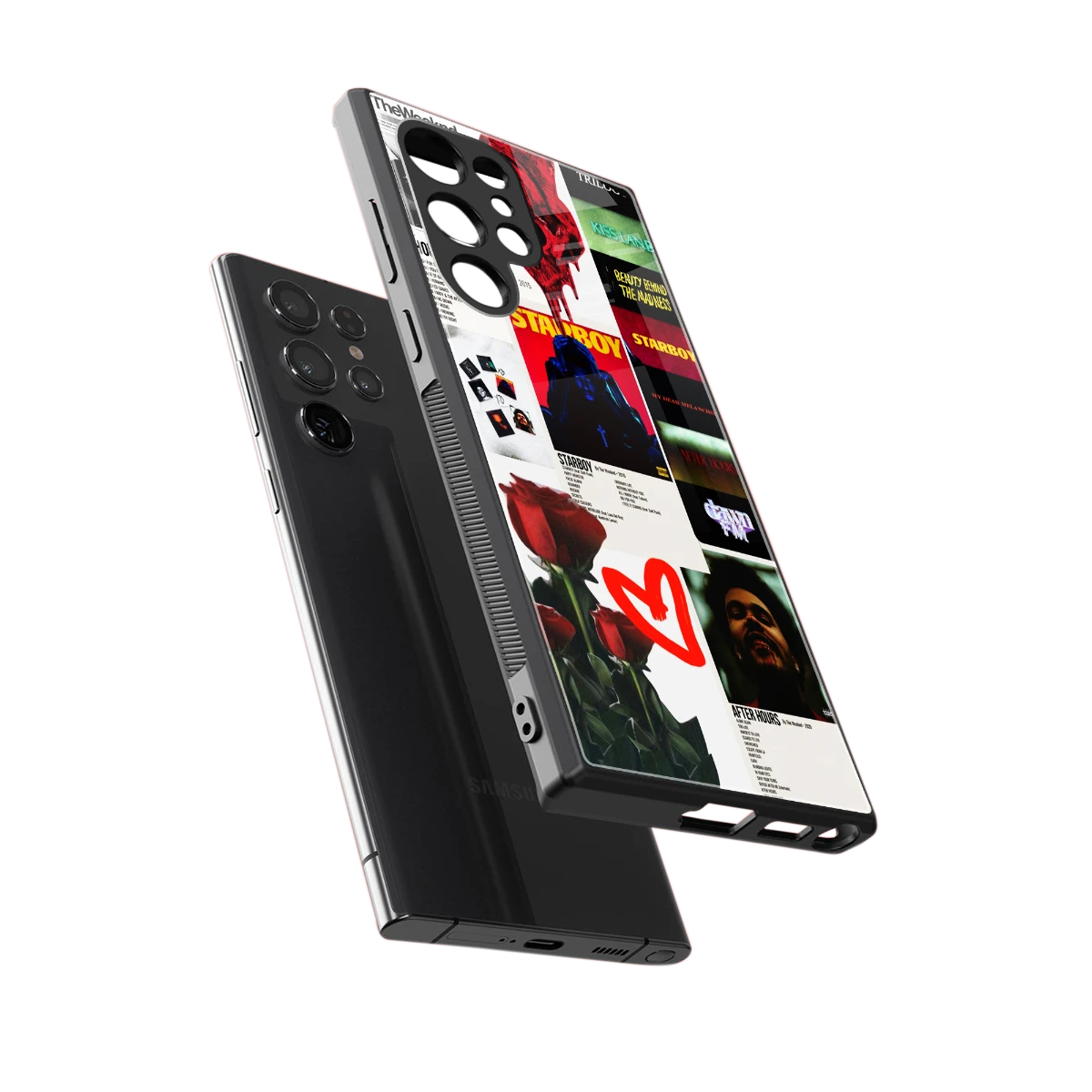 Starboy Collage sleek samsung galaxy s24 ultra cover with tempered glass back and TPU edges