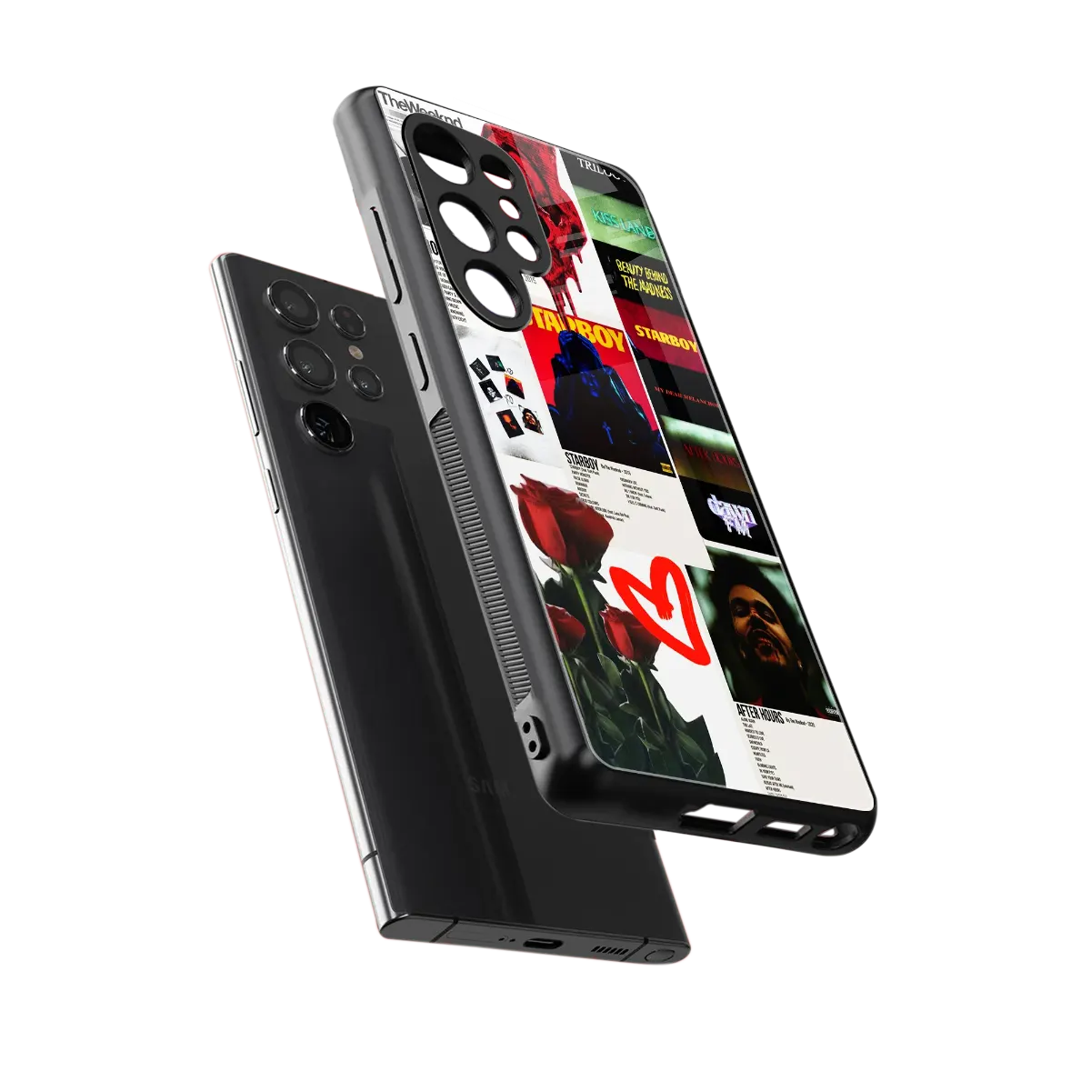 Starboy Collage sleek samsung galaxy s25 ultra cover with tempered glass back and TPU edges