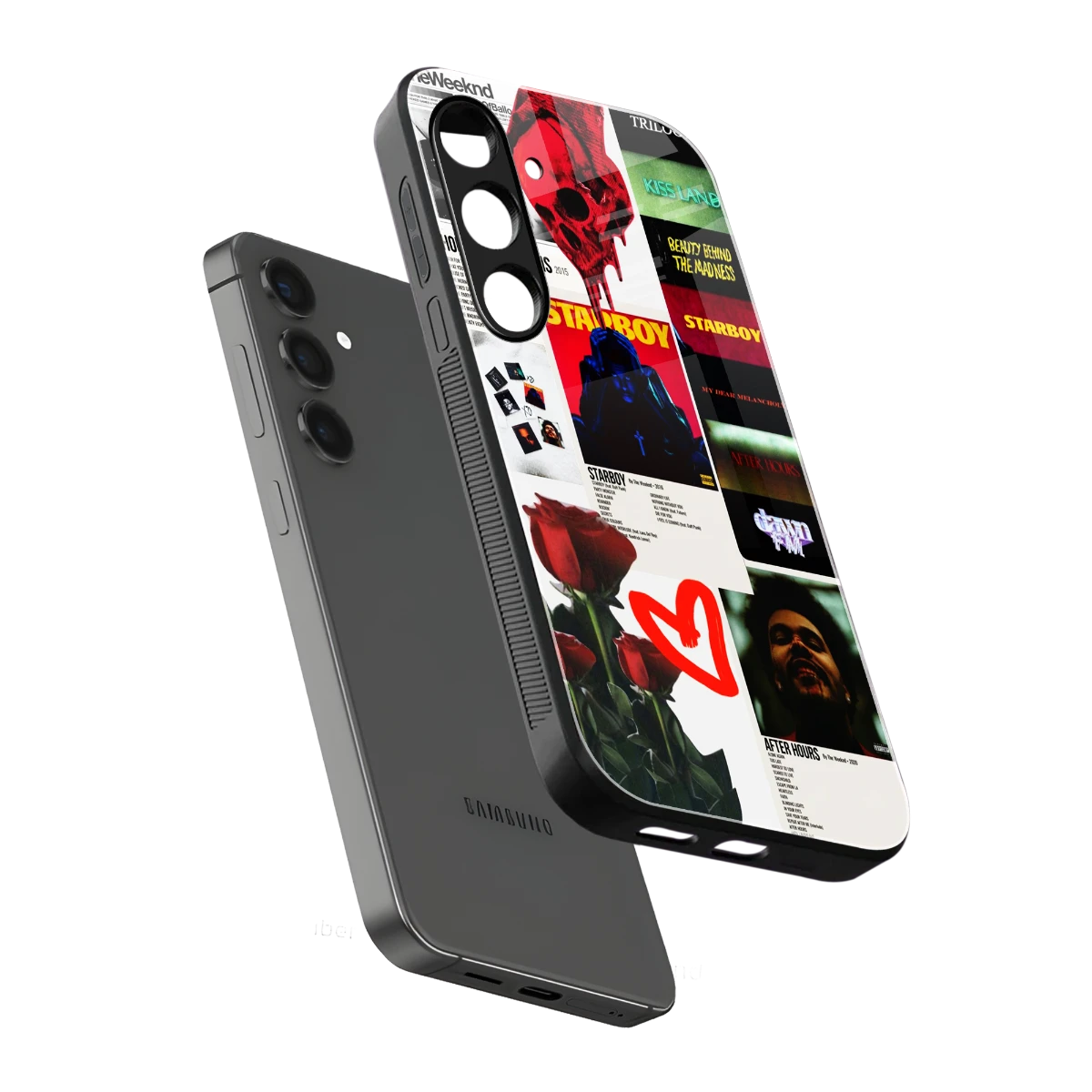 Starboy Collage sleek samsung galaxy s24 cover with tempered glass back and TPU edges