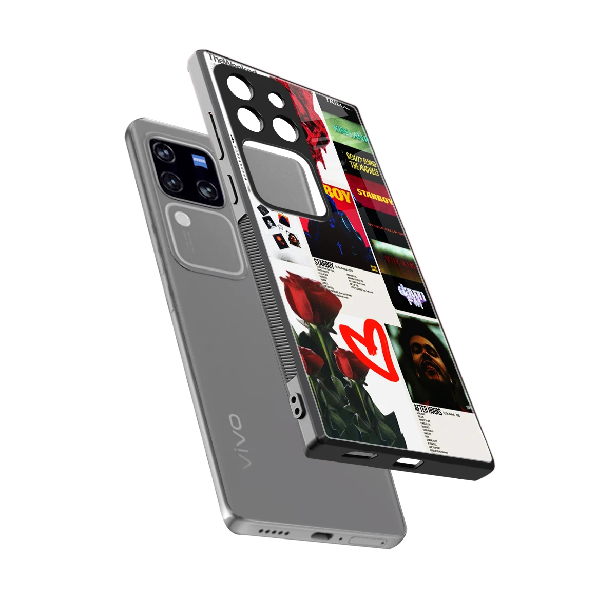 Starboy Collage sleekvivo v30 pro cover with tempered glass back and TPU edges
