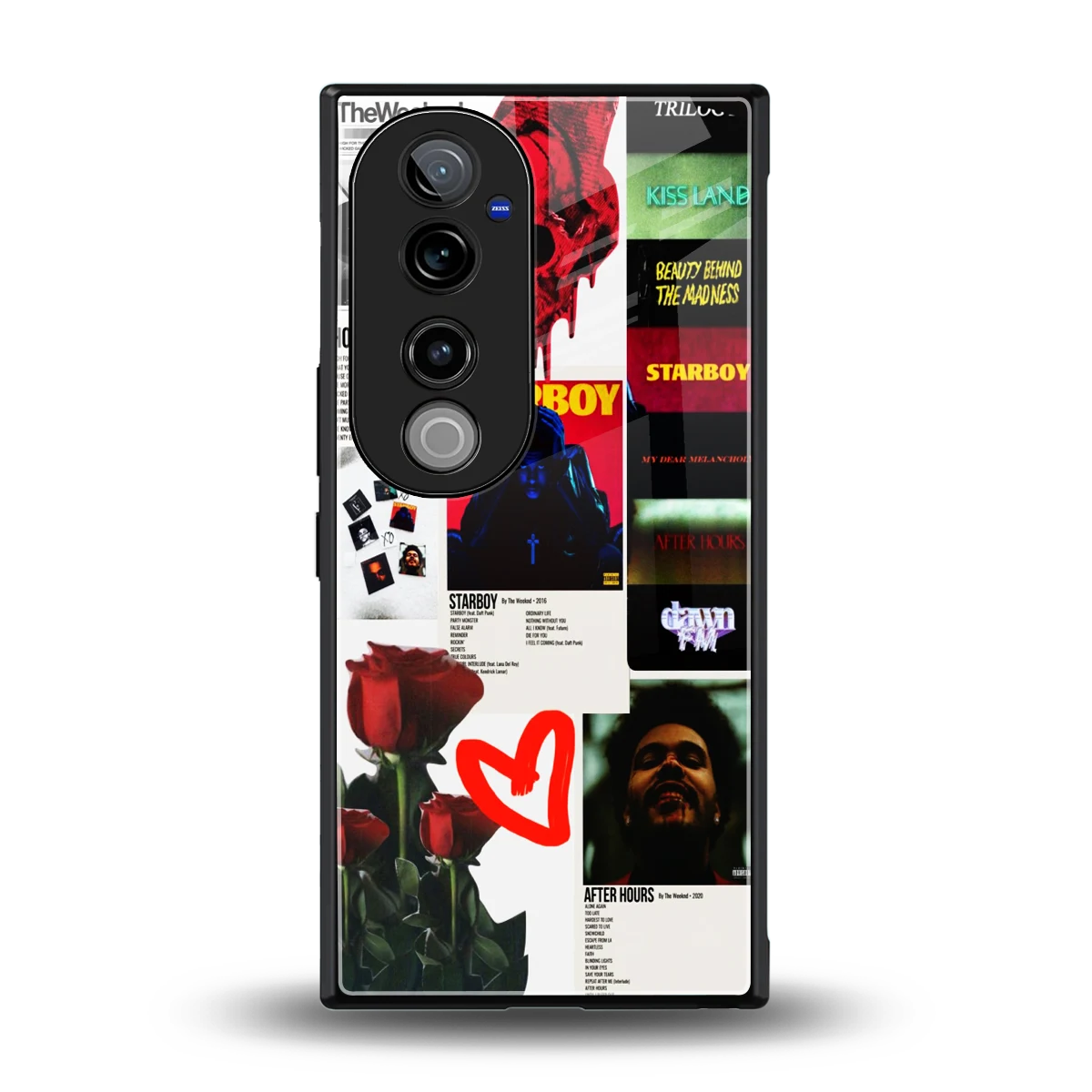 Starboy Collage back phone cover | glass case for vivo v40 pro