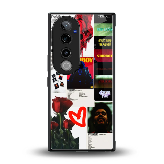 Starboy Collage back phone cover | glass case for vivo v40 pro