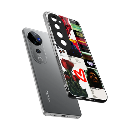 Starboy Collage sleek vivo v40 pro cover with tempered glass back and TPU edges