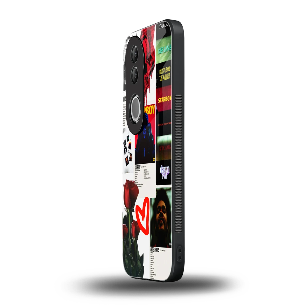 Starboy Collage vivo v50 mobile cover | shockproof glass phone case