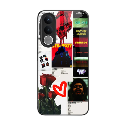 Starboy Collage back phone cover | glass case for vivo v70 fe
