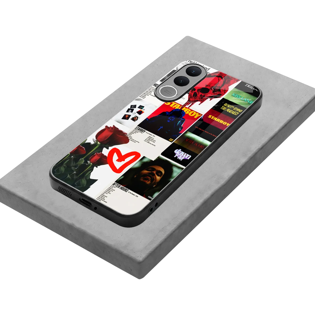 Starboy Collage stylish phone case for vivo v70 fe | glossy glass and slim fit