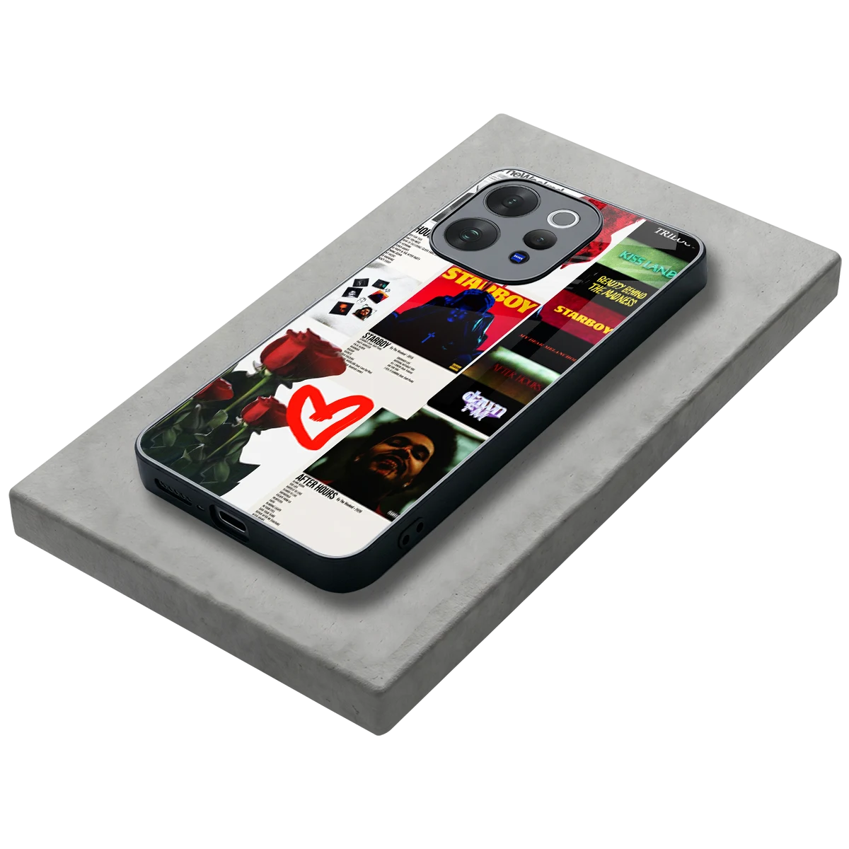 Starboy Collage stylish phone case for vivo v70 | glossy glass and slim fit