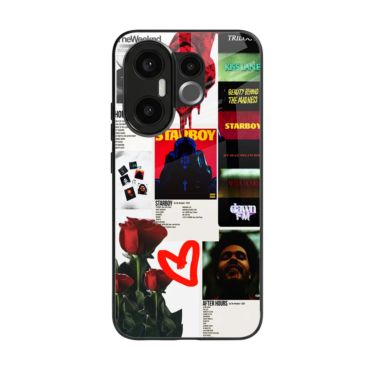 Starboy Collage back phone cover | glass case for vivo x200 fe