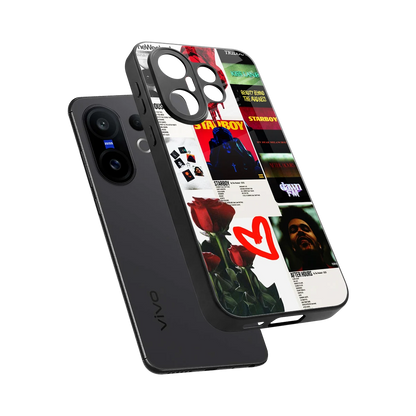 Starboy Collage sleek vivo x200 fe cover with tempered glass back and TPU edges