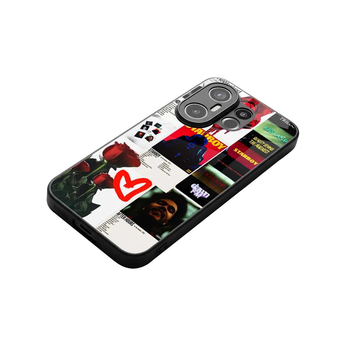 Starboy Collage stylish phone case for vivo x200 fe | glossy glass and slim fit