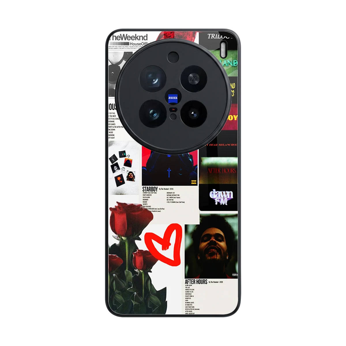 Starboy Collage back phone cover | glass case for vivo x200 pro