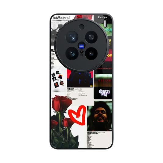 Starboy Collage back phone cover | glass case for vivo x200 pro