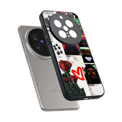 Starboy Collage sleek vivo x200 pro cover with tempered glass back and TPU edges