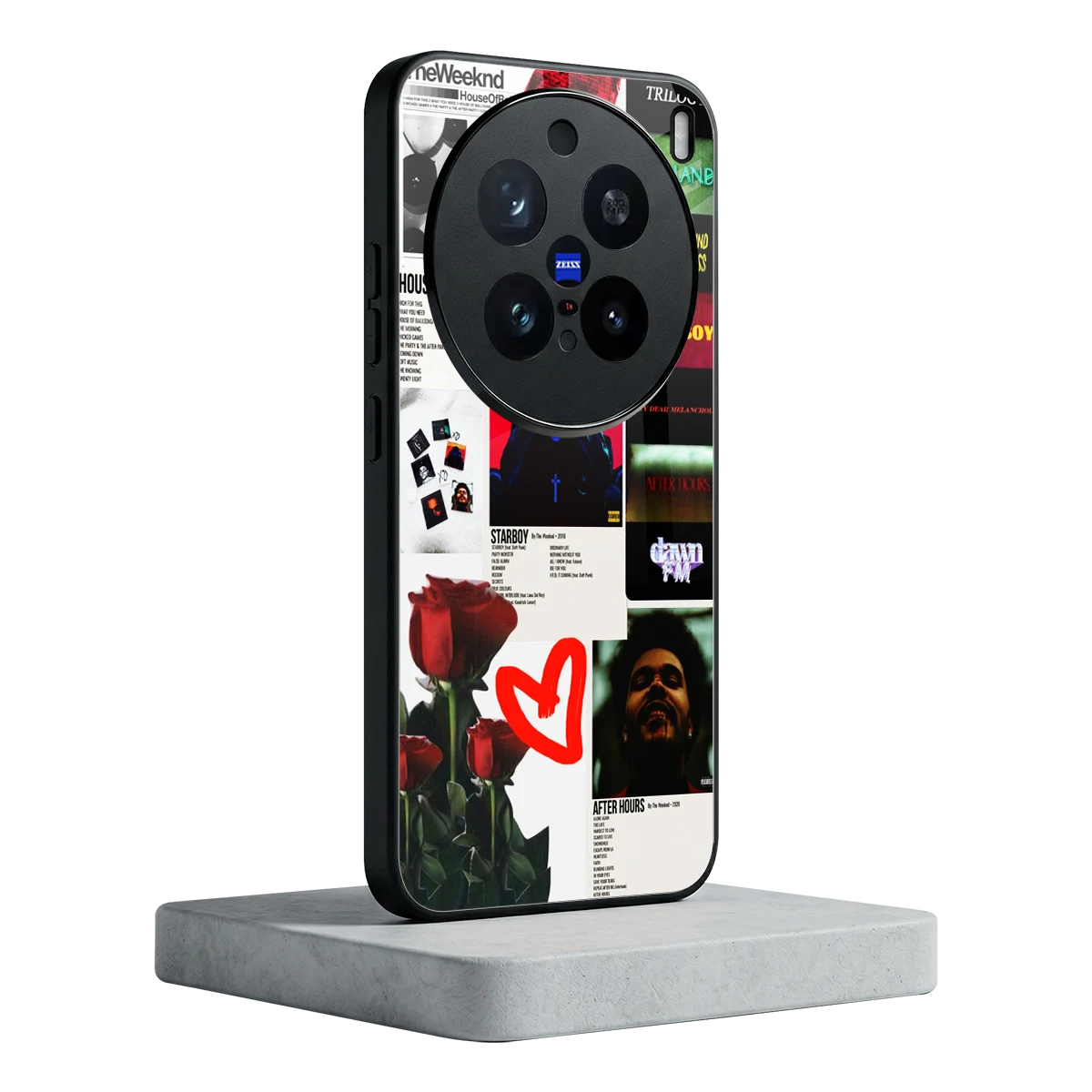 Starboy Collage vivo x200 pro mobile cover | shockproof glass phone case