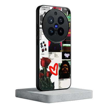 Starboy Collage vivo x200 pro mobile cover | shockproof glass phone case