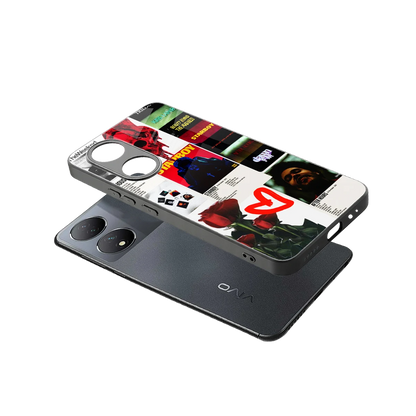 Starboy Collage sleek Vivo-y100 cover with tempered glass back and TPU edges
