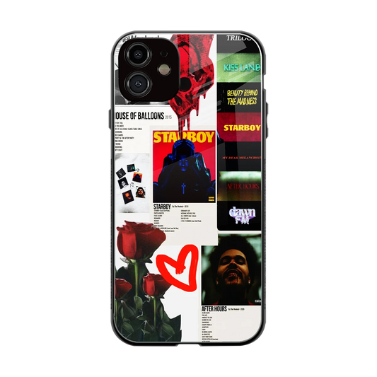 Starboy Collage back phone cover | glass case for iphone 12