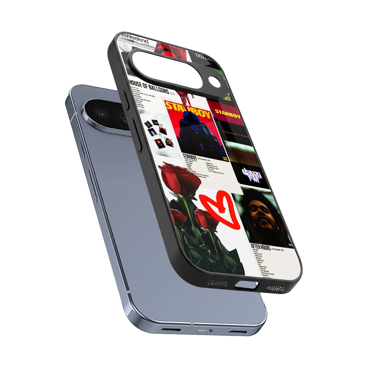Starboy Collage sleek google pixel 10 cover with tempered glass back and TPU edges
