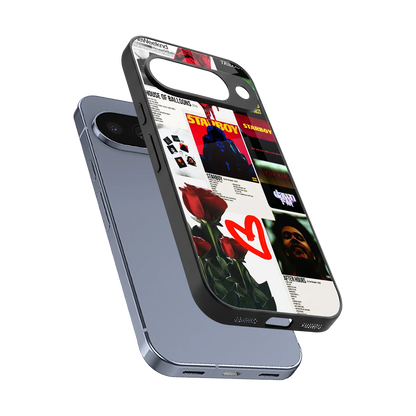 Starboy Collage sleek google pixel 10 cover with tempered glass back and TPU edges