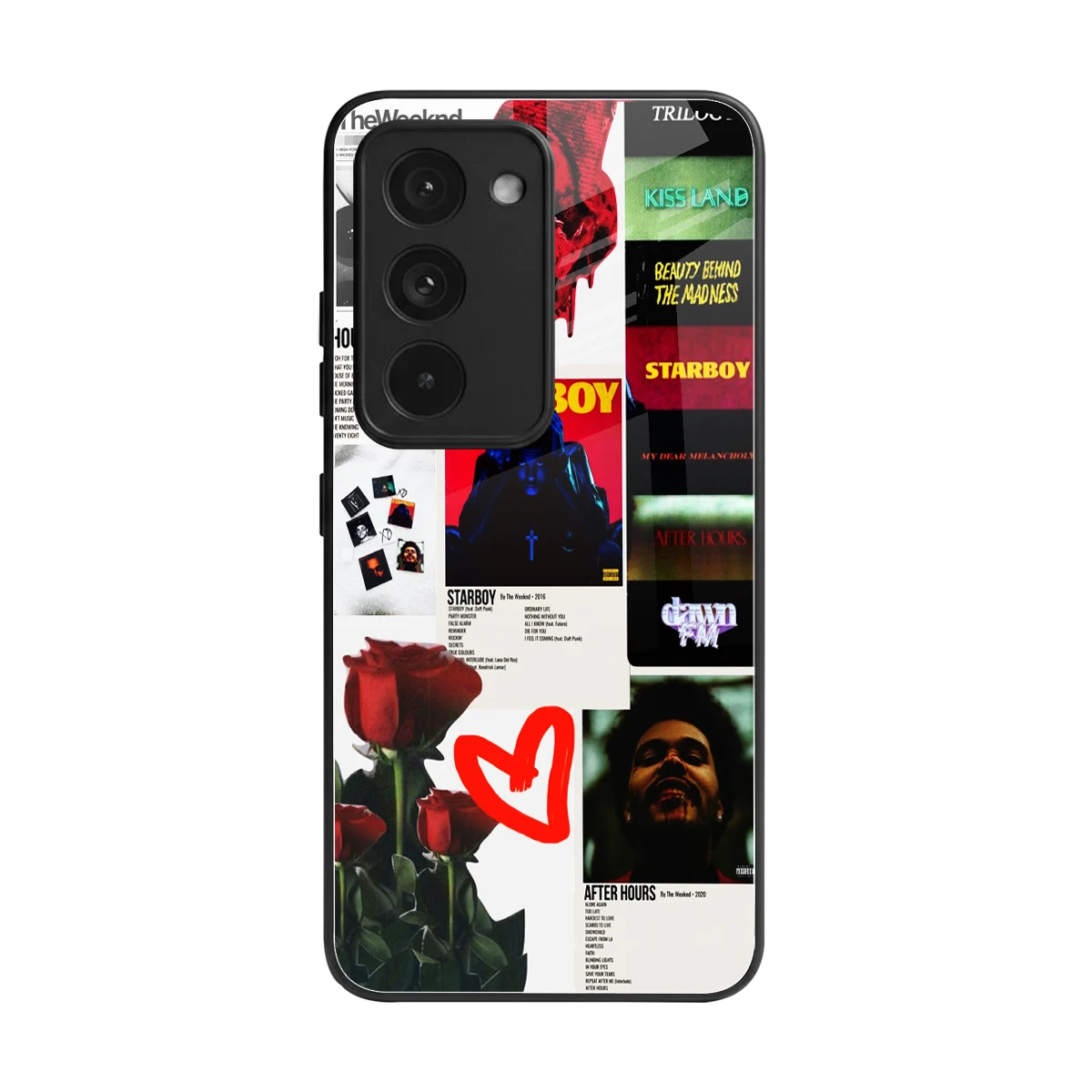 Starboy Collage back phone cover | glass case for redmi 15 5g