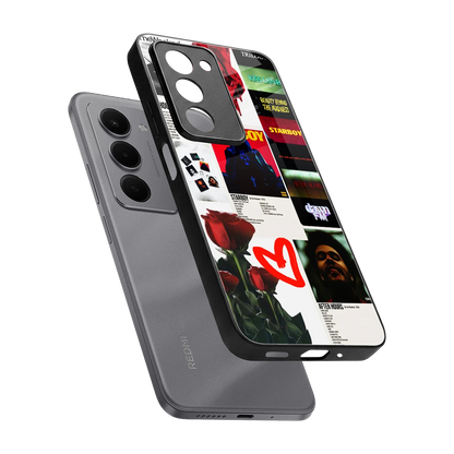 Starboy Collage sleek redmi 15 5g cover with tempered glass back and TPU edges