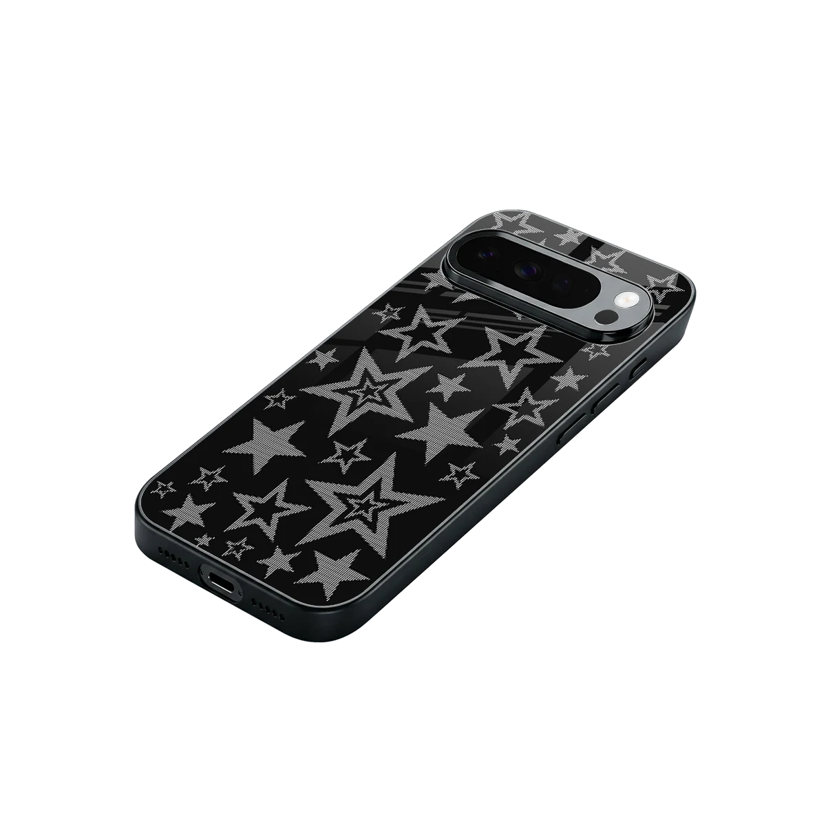Stardust stylish phone case for google pixel 10 pro xl | glossy glass and slim fit
