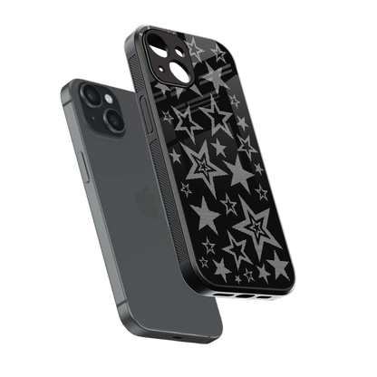 Stardust sleek iphone 13 cover with tempered glass back and TPU edges