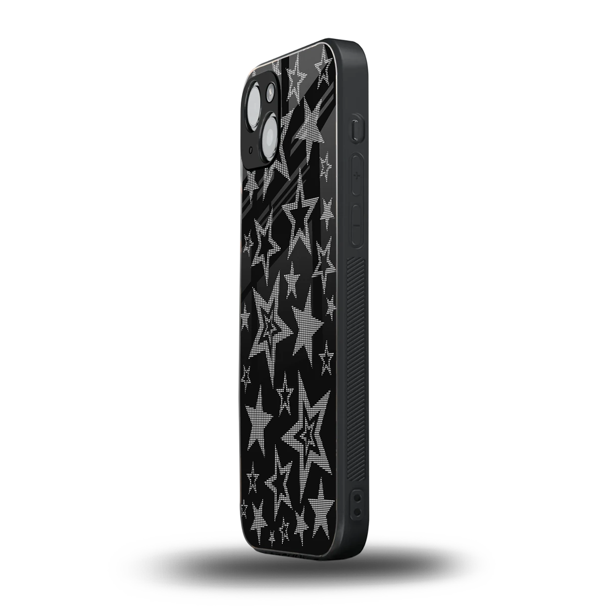 Stardust iphone 14 plus mobile cover | shockproof glass phone case
