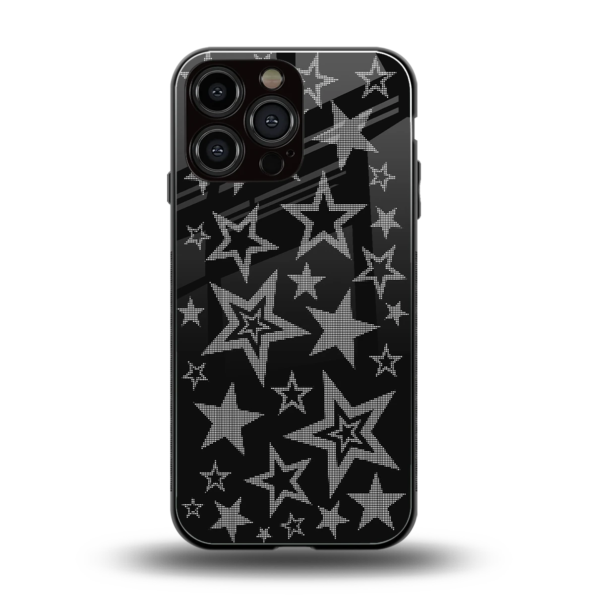 Stardust back phone cover | glass case for iphone 15 pro max