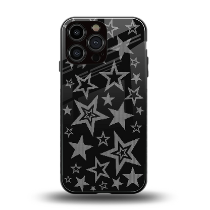 Stardust back phone cover | glass case for iphone 15 pro max