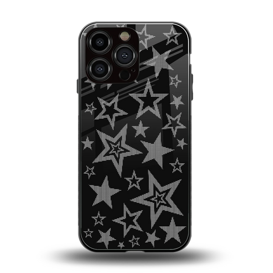 Stardust back phone cover | glass case for iphone 15 pro max