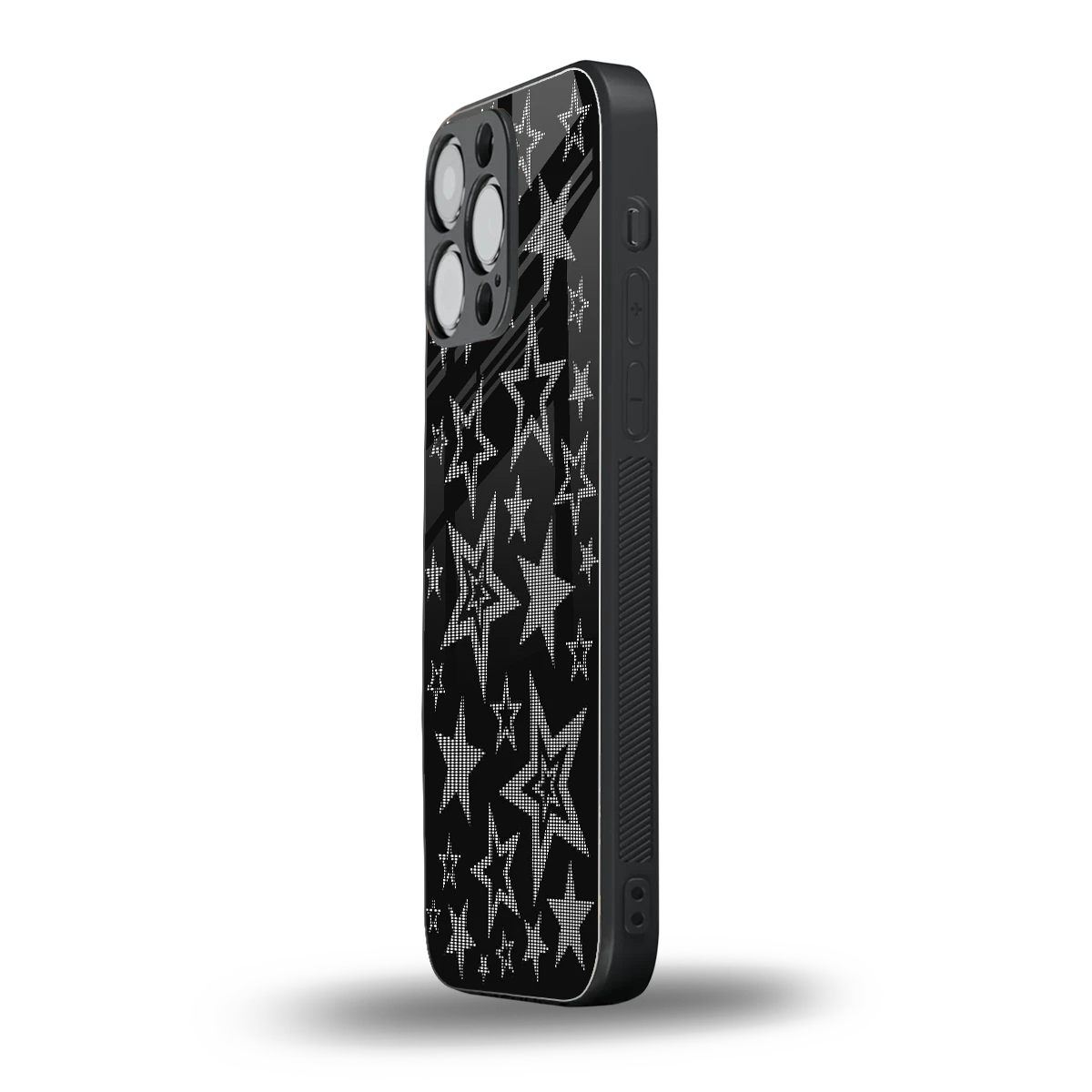 Stardust iphone 15 pro max mobile cover | shockproof glass phone case