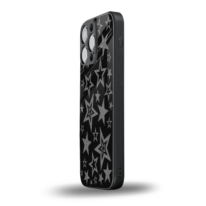Stardust iphone 15 pro max mobile cover | shockproof glass phone case