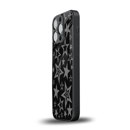 Stardust iphone 15 pro mobile cover | shockproof glass phone case