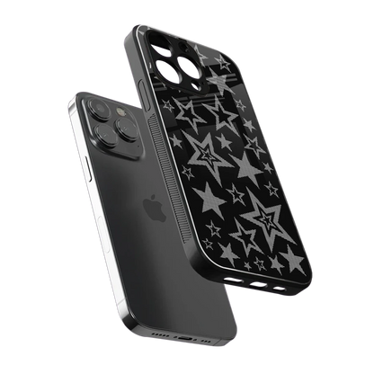 Stardust sleek iphone 15 pro cover with tempered glass back and TPU edges