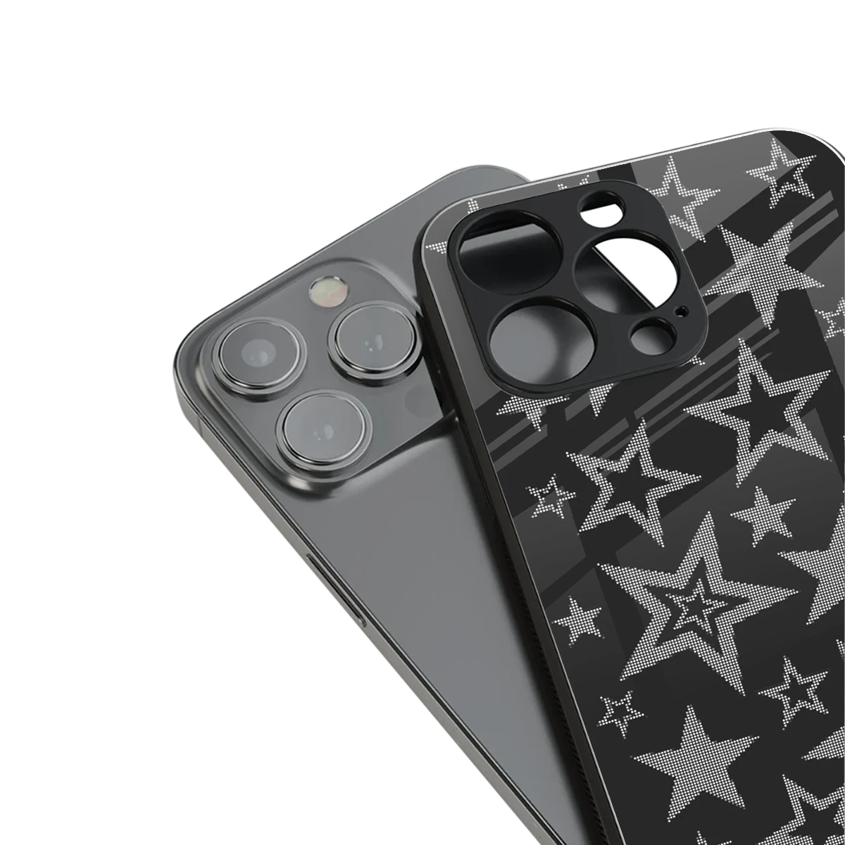 Stardust stylish phone case for iphone 15 pro | glossy glass and slim fit