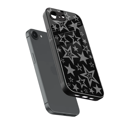 Stardust sleek iphone 16e cover with tempered glass back and TPU edges