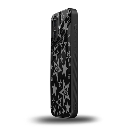Stardust iphone 17 mobile cover | shockproof glass phone case