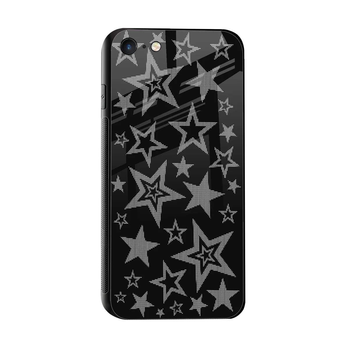Stardust sleek iphone 7 cover with tempered glass back and TPU edges