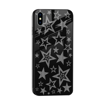Stardust sleek iphone xs max cover with tempered glass back and TPU edges