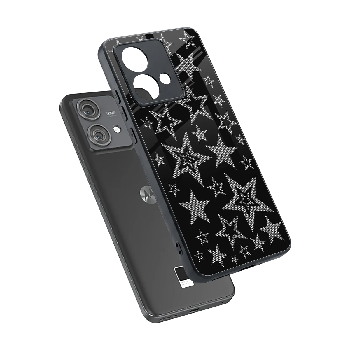 Stardust sleek motorola edge 40 neo 5g cover with tempered glass back and TPU edges