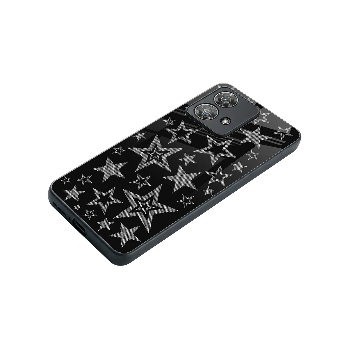 Stardust stylish phone case for motorola edge 40 neo 5g | glossy glass and slim fit