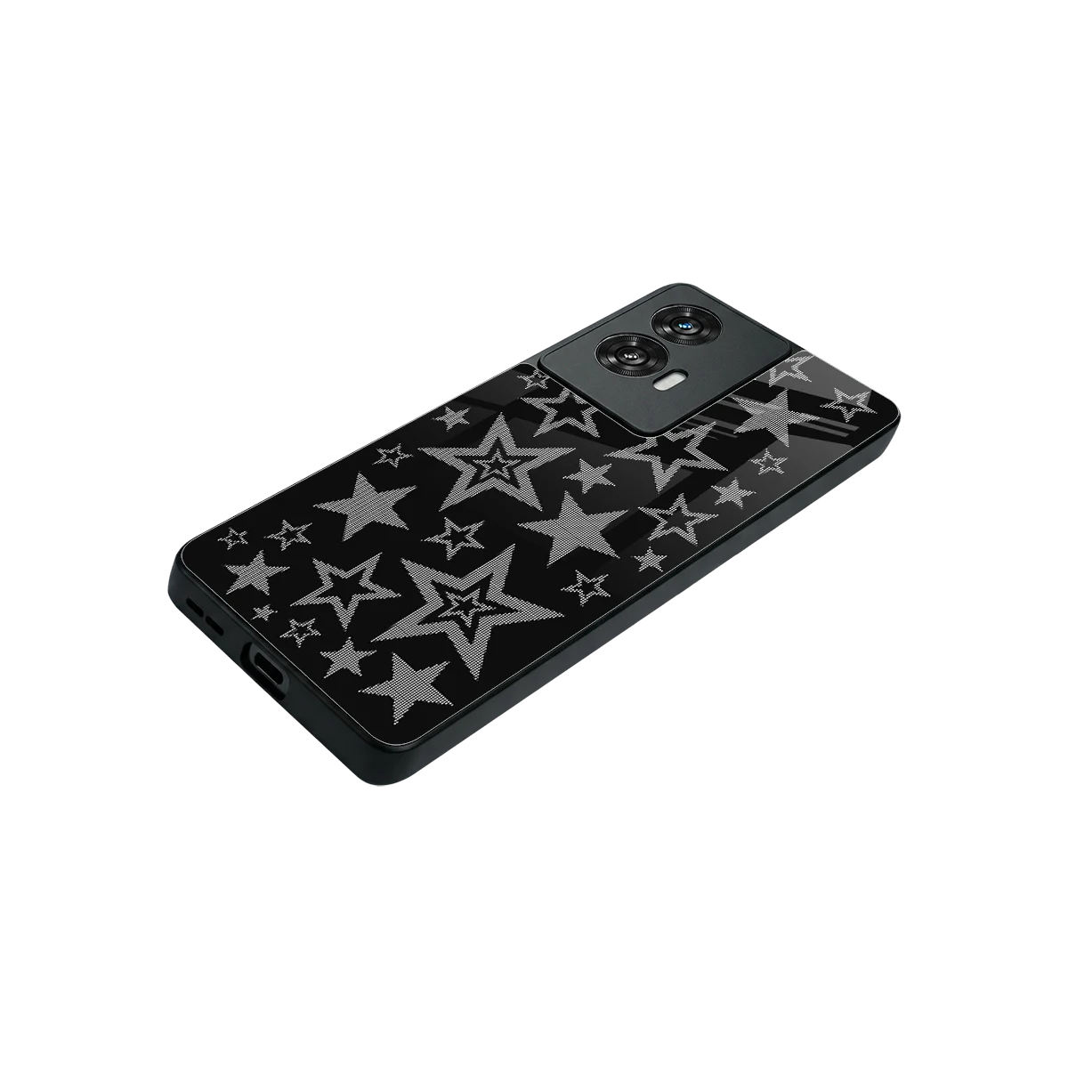 Stardust stylish phone case for motorola edge 50 fusion | glossy glass and slim fit