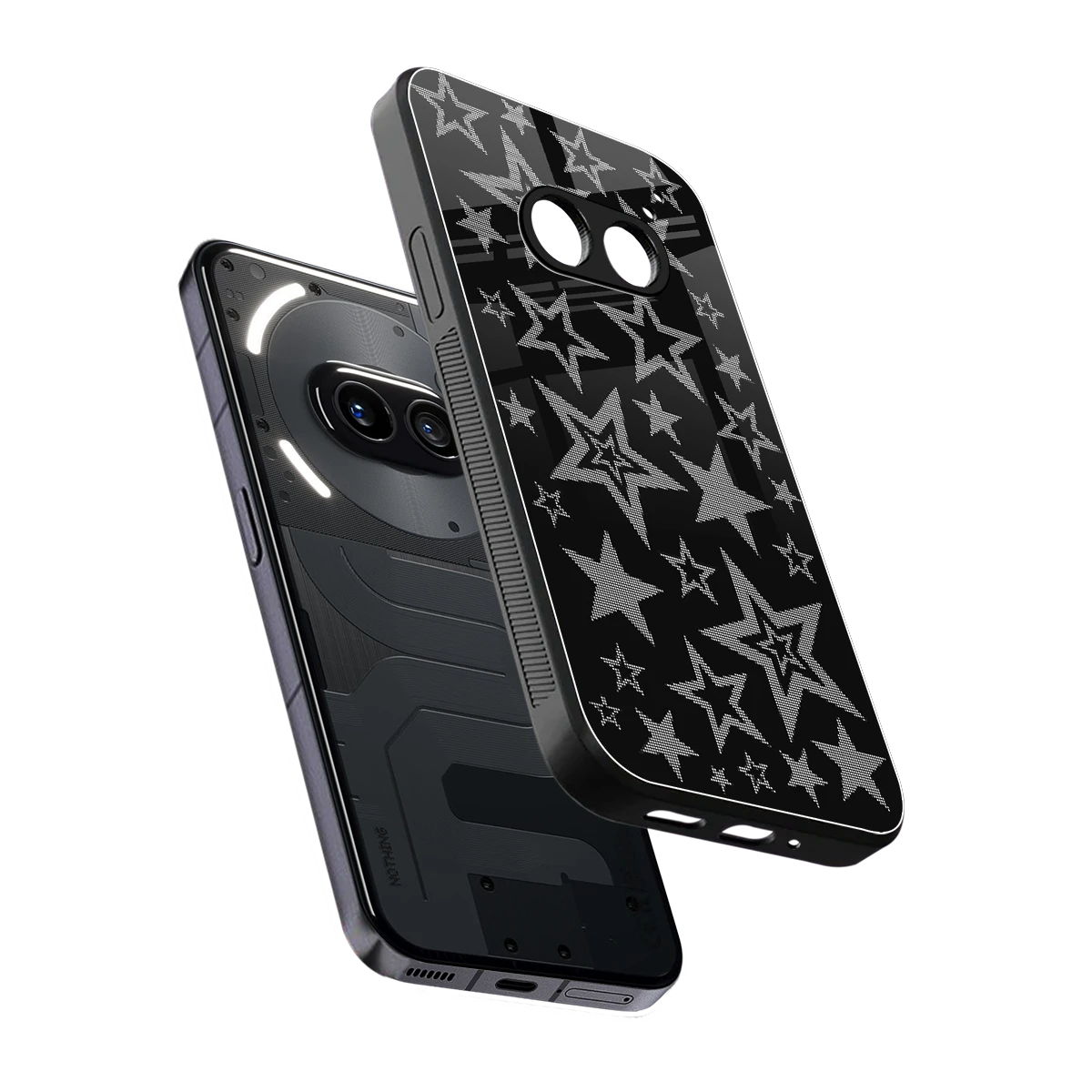 Stardust sleek nothing phone 2a cover with tempered glass back and TPU edges