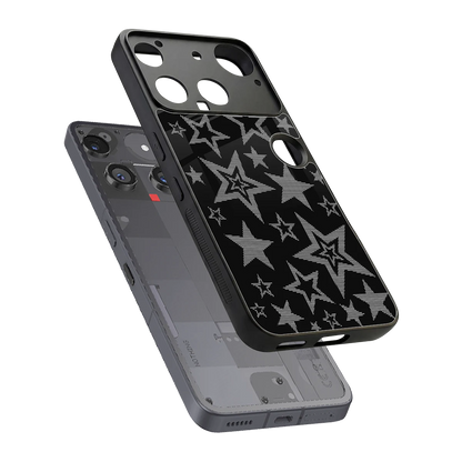 Stardust sleek nothing phone 3 cover with tempered glass back and TPU edges