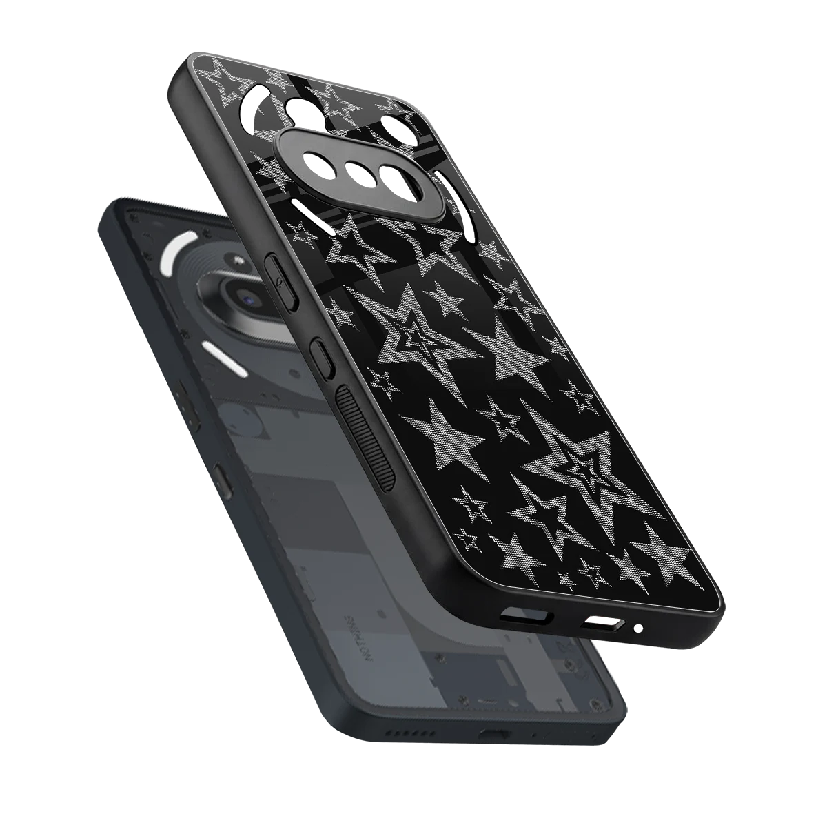 Stardust sleek nothing phone 3a cover with tempered glass back and TPU edges