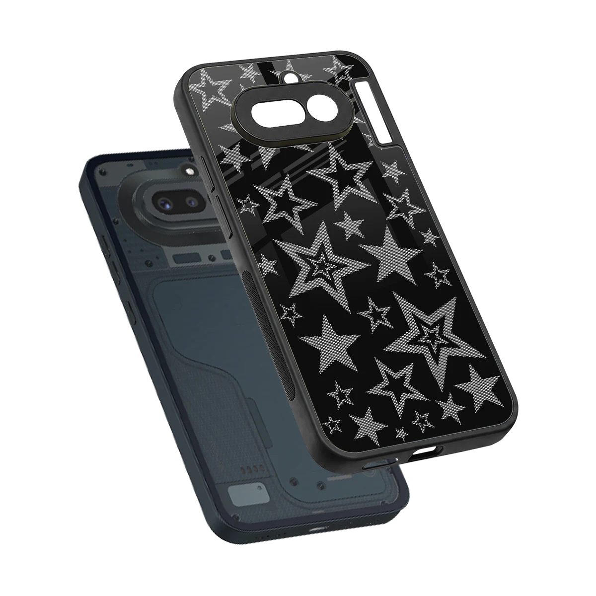 Stardust sleek nothing phone 4a cover with tempered glass back and TPU edges