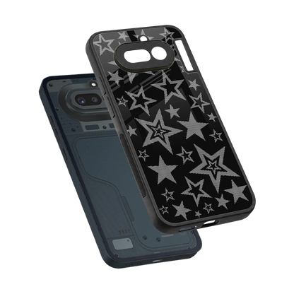 Stardust sleek nothing phone 4a cover with tempered glass back and TPU edges