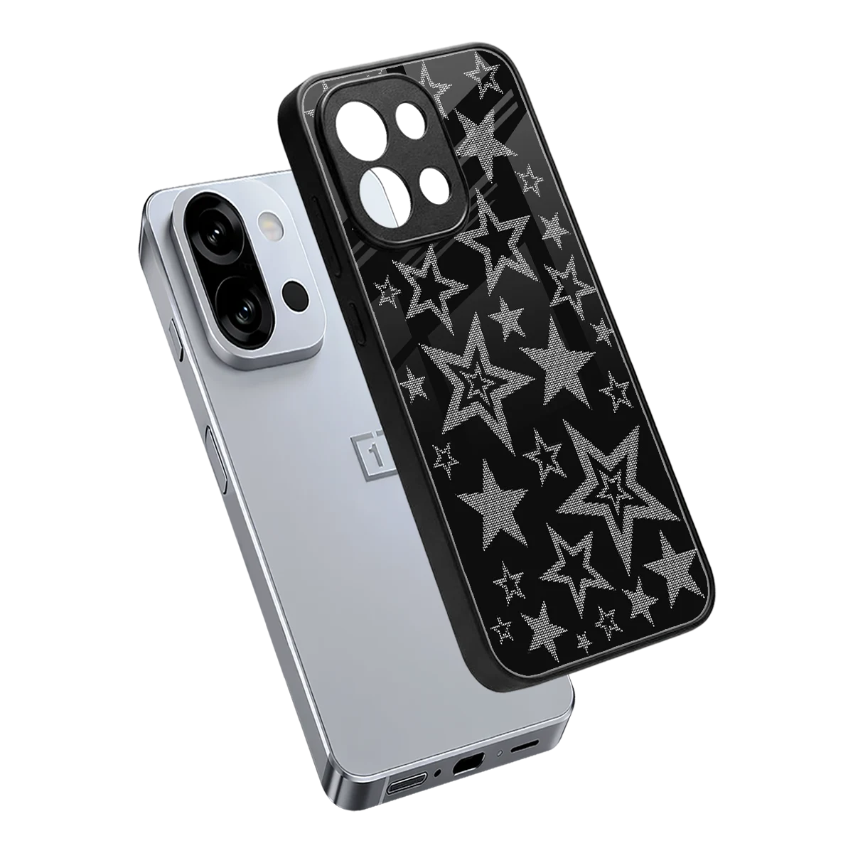 Stardust sleek oneplus 13s cover with tempered glass back and TPU edges
